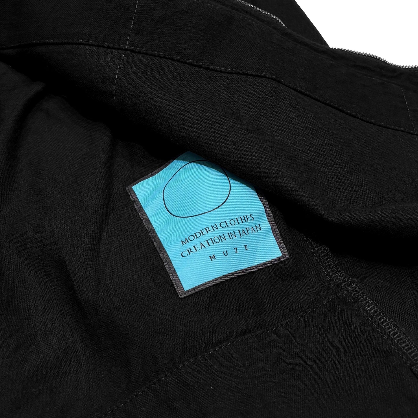 MUZE TURQUOISE LABEL -【2WAY DENIM ZIP BLOUSON(BLACK)】ミューズ デニム ジップ ブルゾン ベスト ブラック
