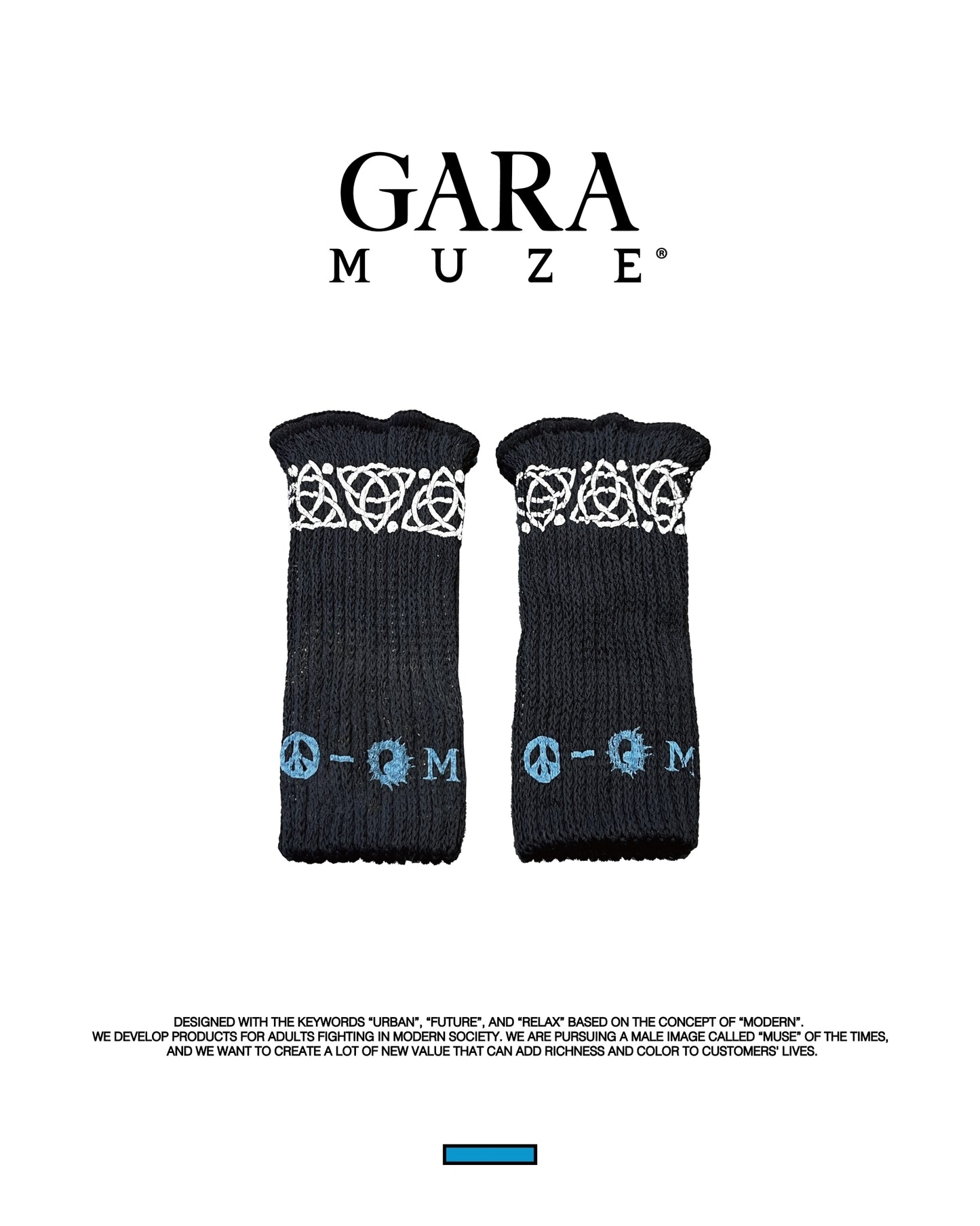 MUZE TURQUOISE LABEL × GARA -【CELTICA ARM BAND(BLACK)】ミューズ ケルト アームカバー