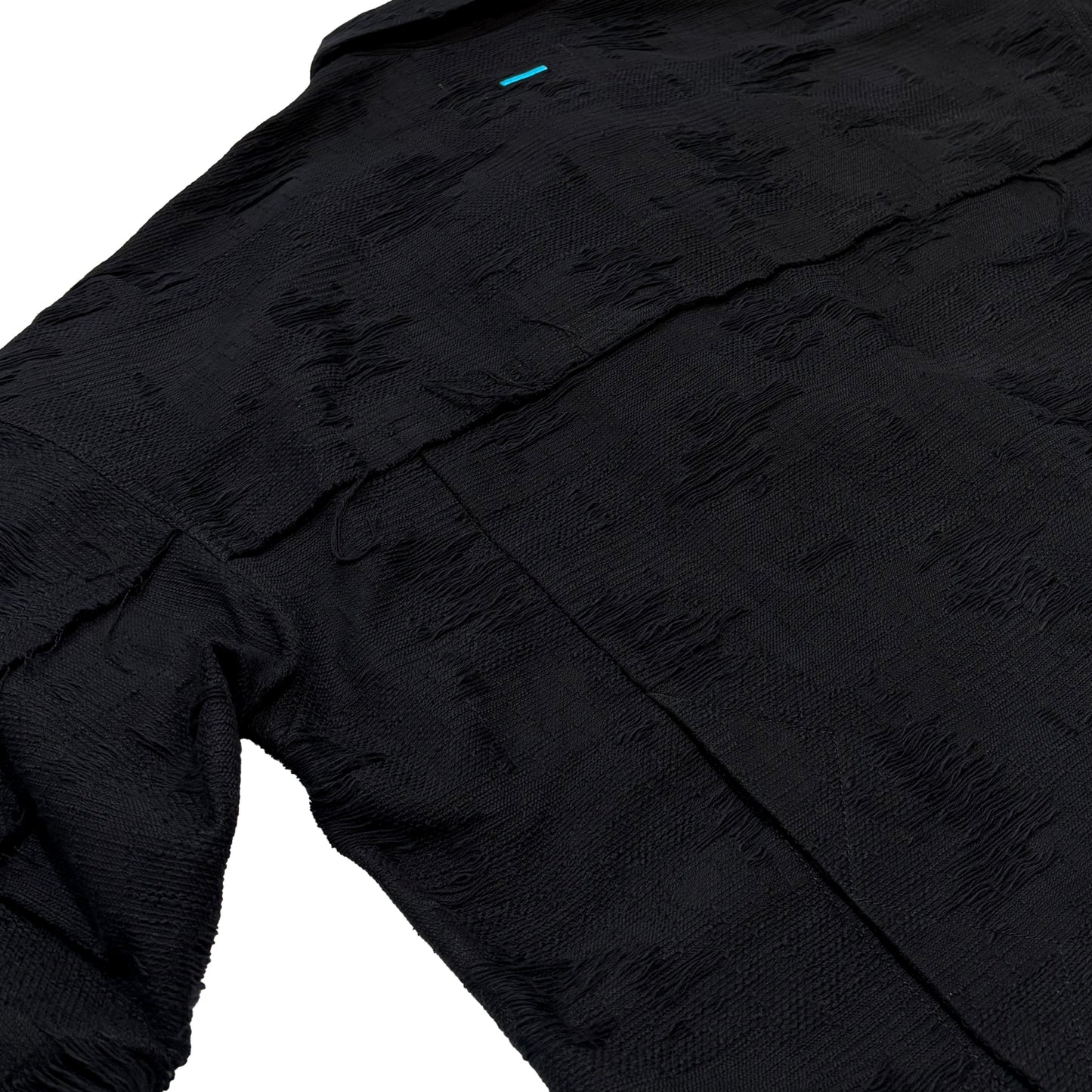 MUZE TURQUOISE LBEL ×MINUS -【CUT JACQUARD HEM SLIT JACKET(BLACK)】ミューズ マイナス スリット ジャケット カットジャガード ブラック