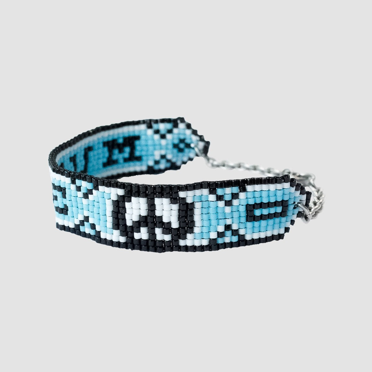 MUZE TURQUOISE LABEL - ×SunKu MUZE PEACE LOGO BEADS BRACELET(TURQUOISE)ミューズ サンク ピース ロゴ ビーズ ブレスレット ターコイズ