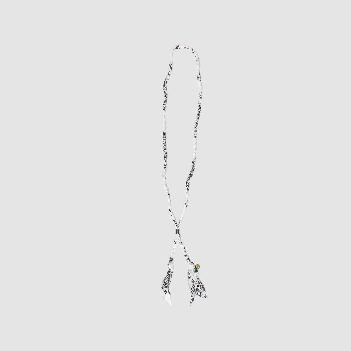 MUZE TURQUOISE LABEL - ×SunKu - PEACE BANDANA NECKLACE(WHITE)ミューズ 2023年秋冬  バンダナ ネックレス ピース ホワイト