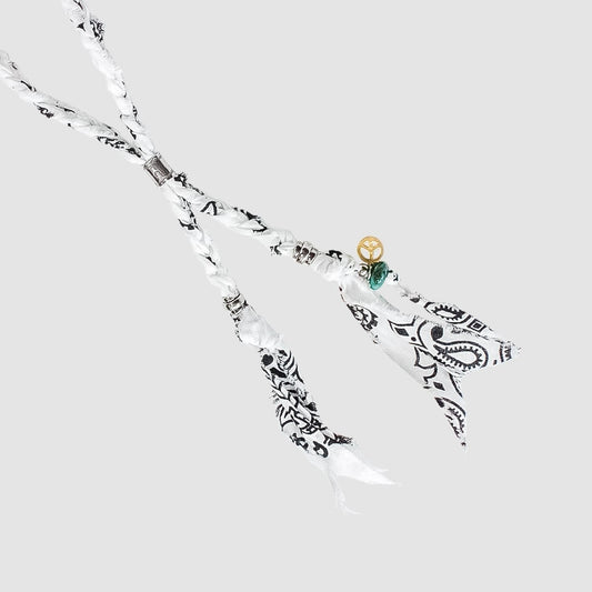 MUZE TURQUOISE LABEL - ×SunKu PEACE BANDANA NECKLACE(WHITE)ミューズ バンダナ ネックレス ピース ホワイト