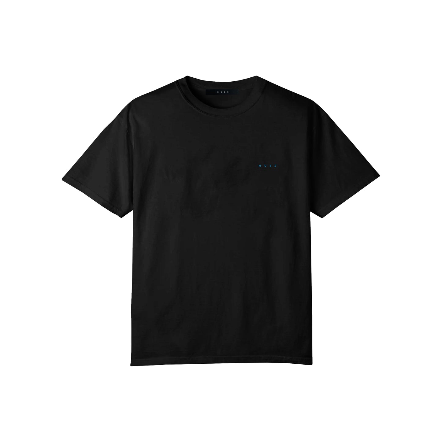 MUZE BLACK LABEL -【25SS MUZE® LOGO T-SHIRT(BLACK×TURQUOISE)】ミューズ ロゴ Tシャツ ブラック ターコイズ