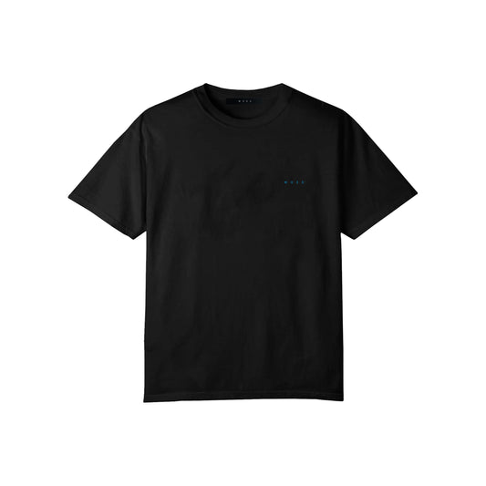 MUZE BLACK LABEL -【25SS MUZE® LOGO T-SHIRT(BLACK×TURQUOISE)】ミューズ ロゴ Tシャツ ブラック ターコイズ