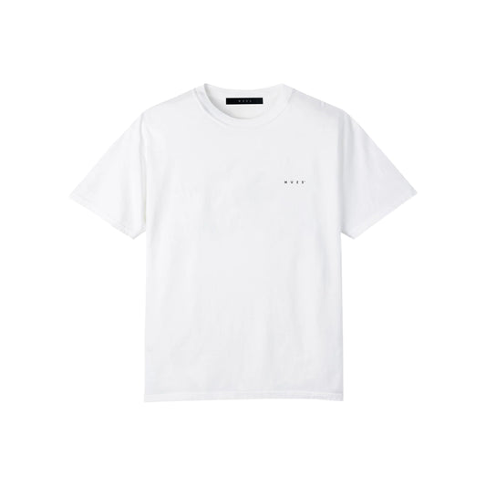 MUZE BLACK LABEL -【25SS MUZE® LOGO T-SHIRT(WHITE×BLACK)】ミューズ ロゴ Tシャツ ホワイト ブラック