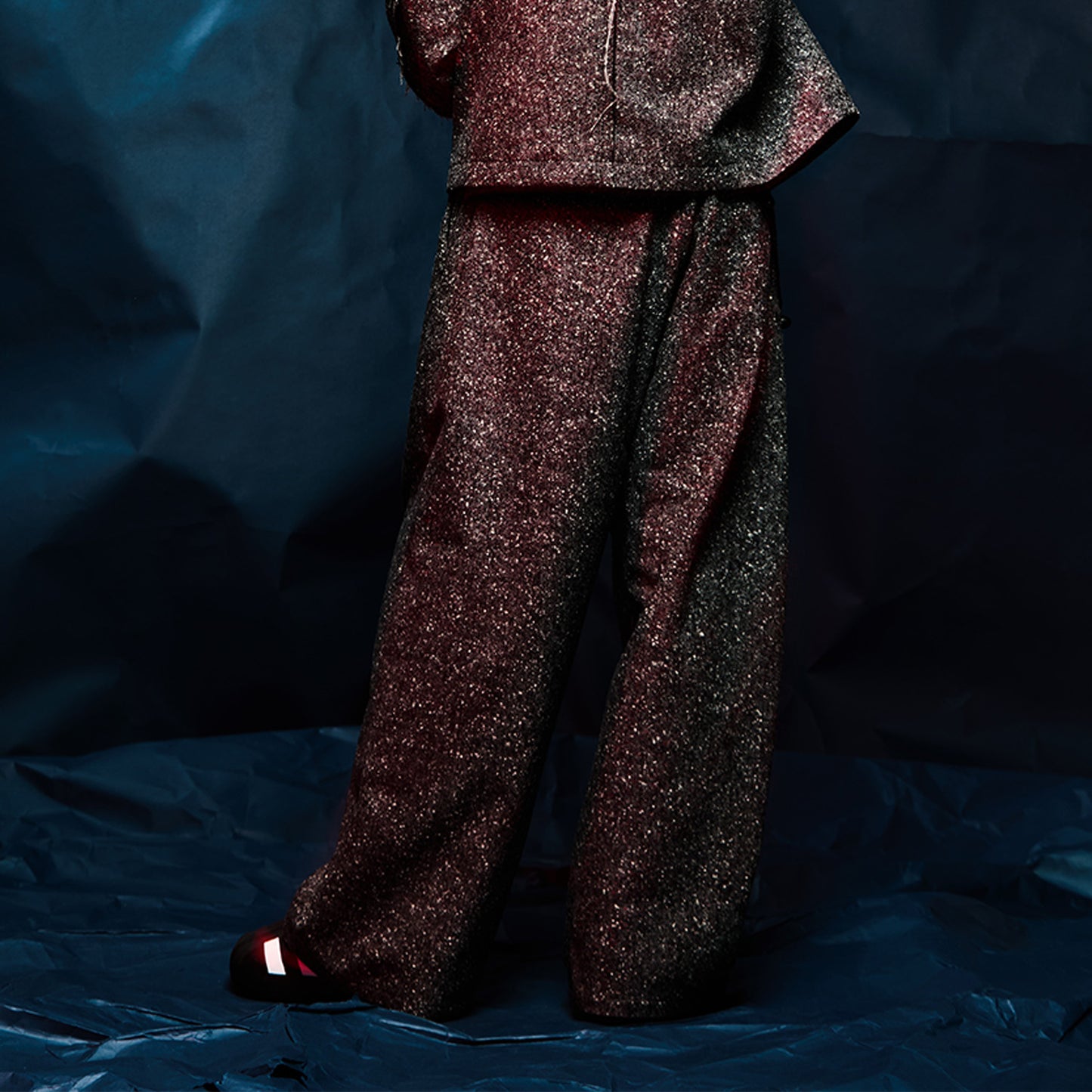 MUZE TURQUOISE LABEL -【OVERSIZED BIG WOOL WIDE TROUSERS(GRAY)】ミューズ オーバーサイズ ビッグ ワイド トラウザー グレー