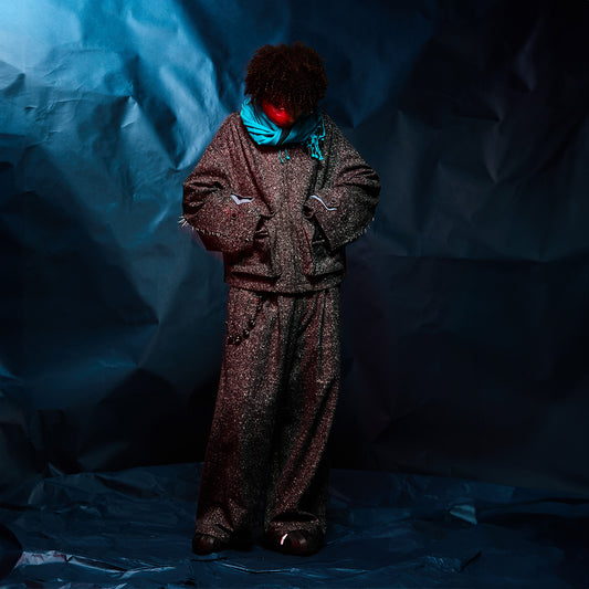 【予約 / 11月お届け予定】MUZE TURQUOISE LBEL - OVERSIZED BIG WOOL BLOUSON(GRAY)(WHITE)