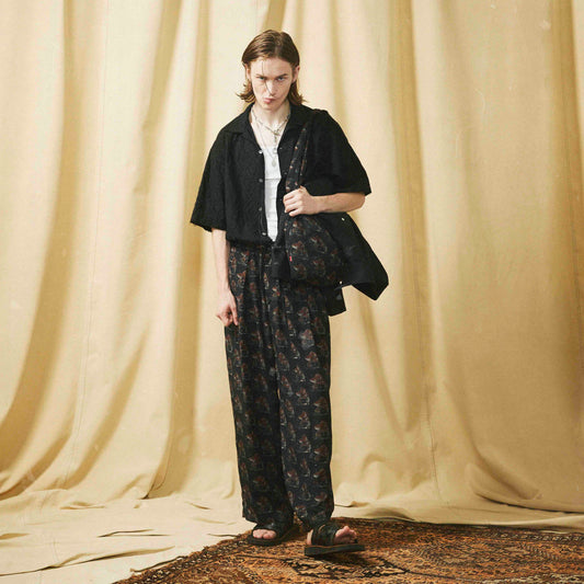 FACCIES - Original Textile PT (Mushroom Pattern) ファッチーズ オリジナルテキスタイルパンツ マッシュルームパターン