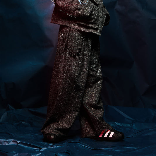 【予約 / 11月お届け予定】MUZE TURQUOISE LBEL - OVERSIZED BIG WOOL TROUSERS(GRAY)(WHITE)