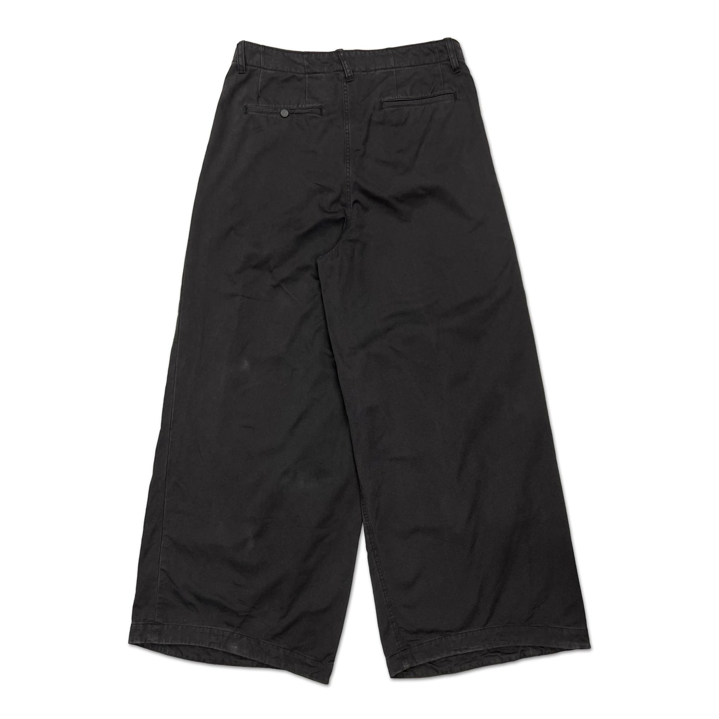 MINUS -【Wrapped Work Trousers With Night-Cut(AGED TWILL)(BLACK)】マイナス ラップ ツイル トラウザー ブラック