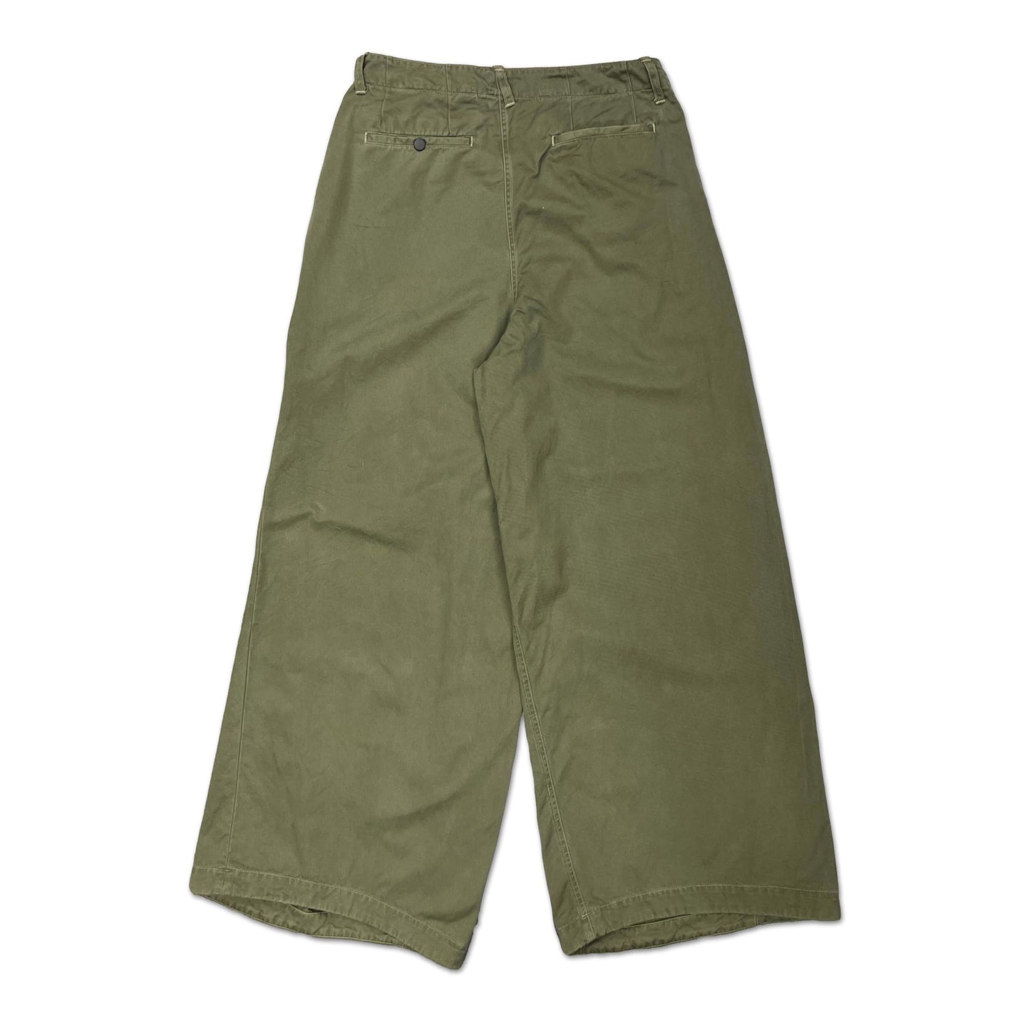 MINUS -【Wrapped Work Trousers With Night-Cut(AGED TWILL)(OLIVE)】マイナス ラップ ツイル トラウザー オリーブ