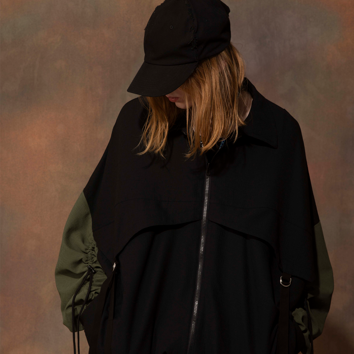 MUZE TURQUOISE LABEL - OVERSIZED BELTED BLOUSON(KHAKI)ミューズ オーバーサイズ ベルト ブルゾン カーキ