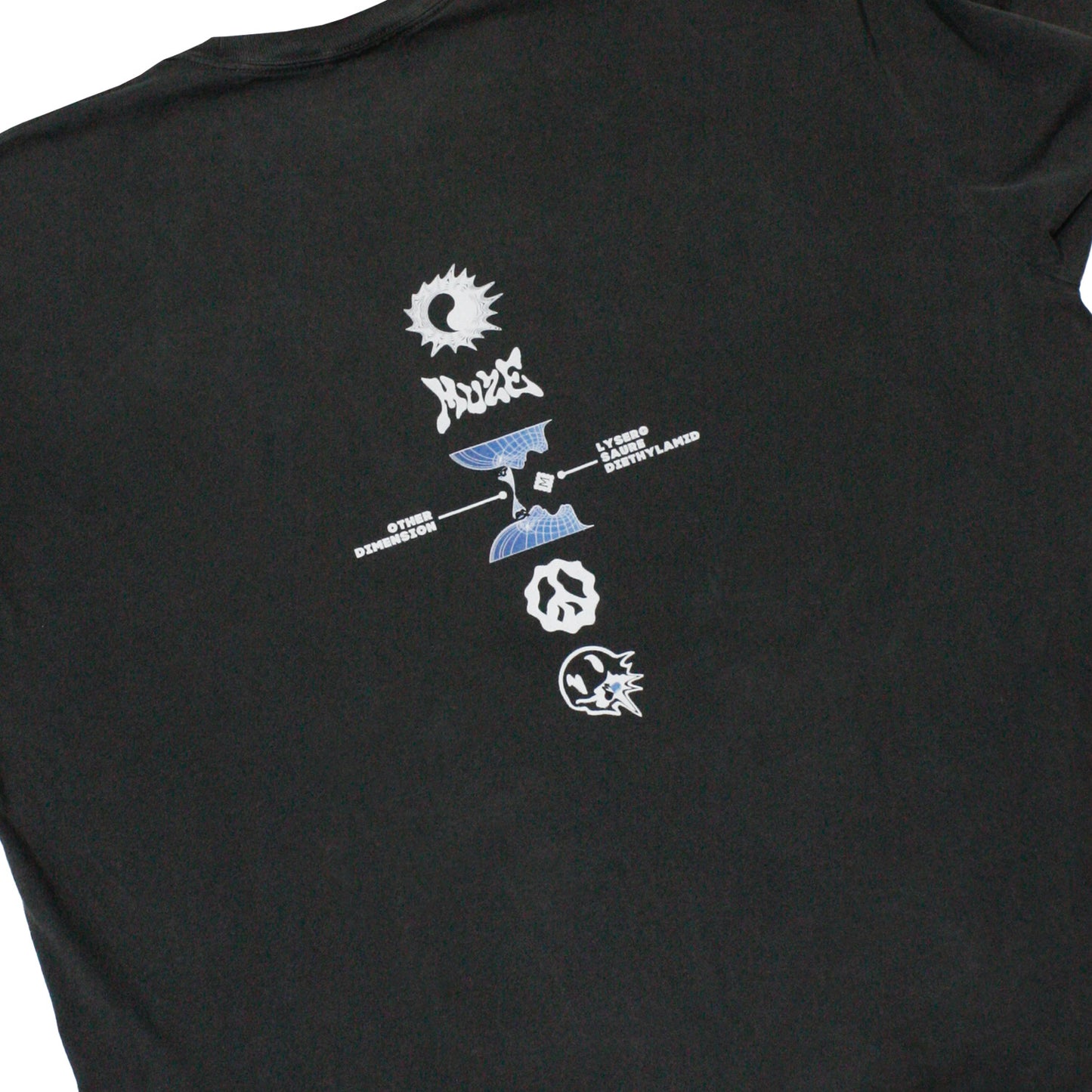 MUZE BLACK LABEL -【WORMHOLE T-SHIRT(PIGMENT BLACK)】ミューズ ワームホール Tシャツ ピグメントブラック