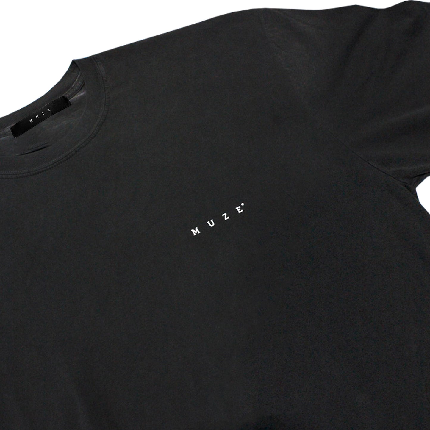 MUZE BLACK LABEL -【WORMHOLE T-SHIRT(PIGMENT BLACK)】ミューズ ワームホール Tシャツ ピグメントブラック