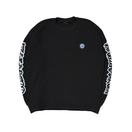 MUZE BLACK LABEL -【LESS IS MORE THERMAL L/S T-SH(BLACK)】ミューズ レスイズモア サーマル ロング Tシャツ ブラック
