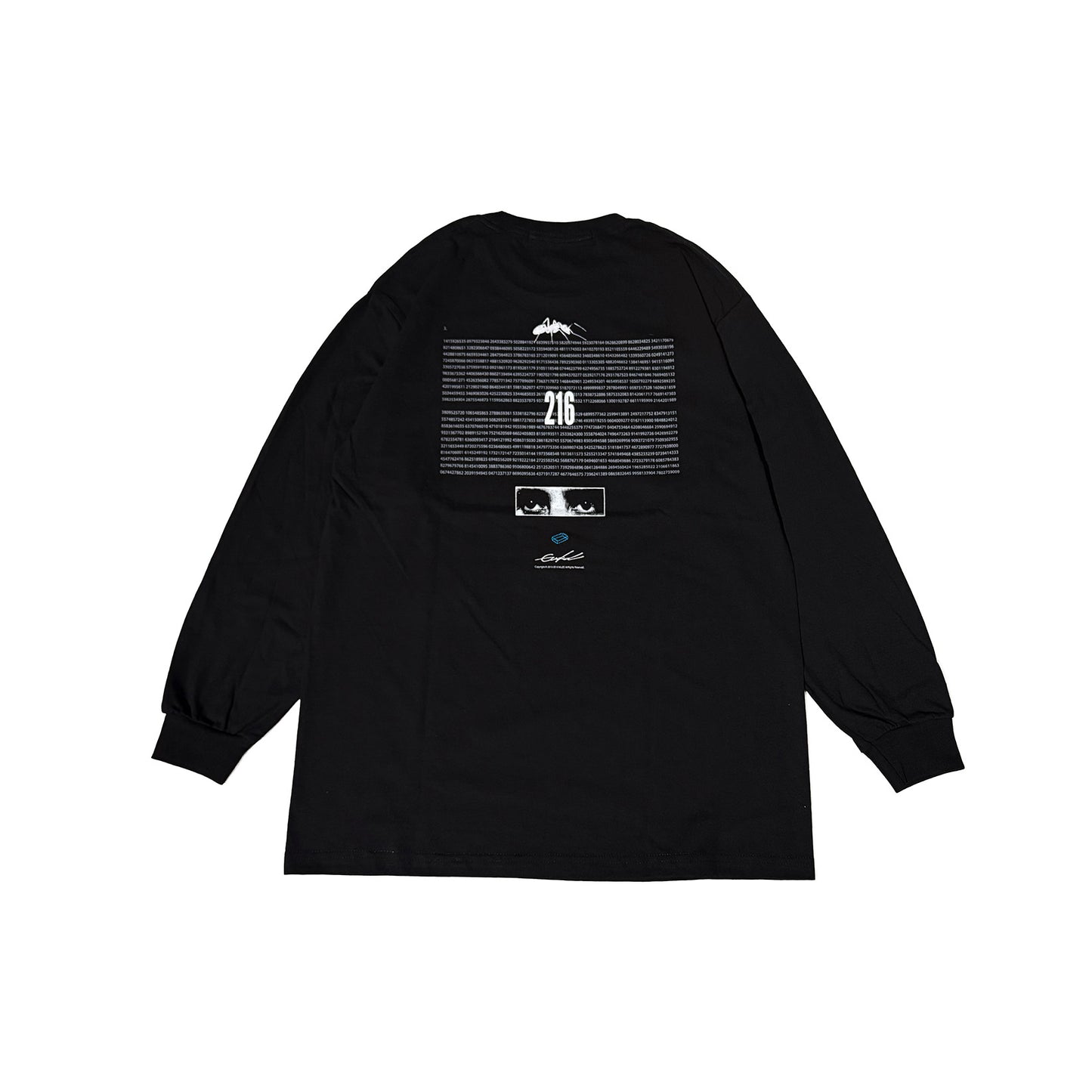 MUZE BLACK LABEL -【EUCLID L/S T-SH(BLACK×WHITE)】ミューズ ユークリッド ロングスリーブ ブラック ホワイト
