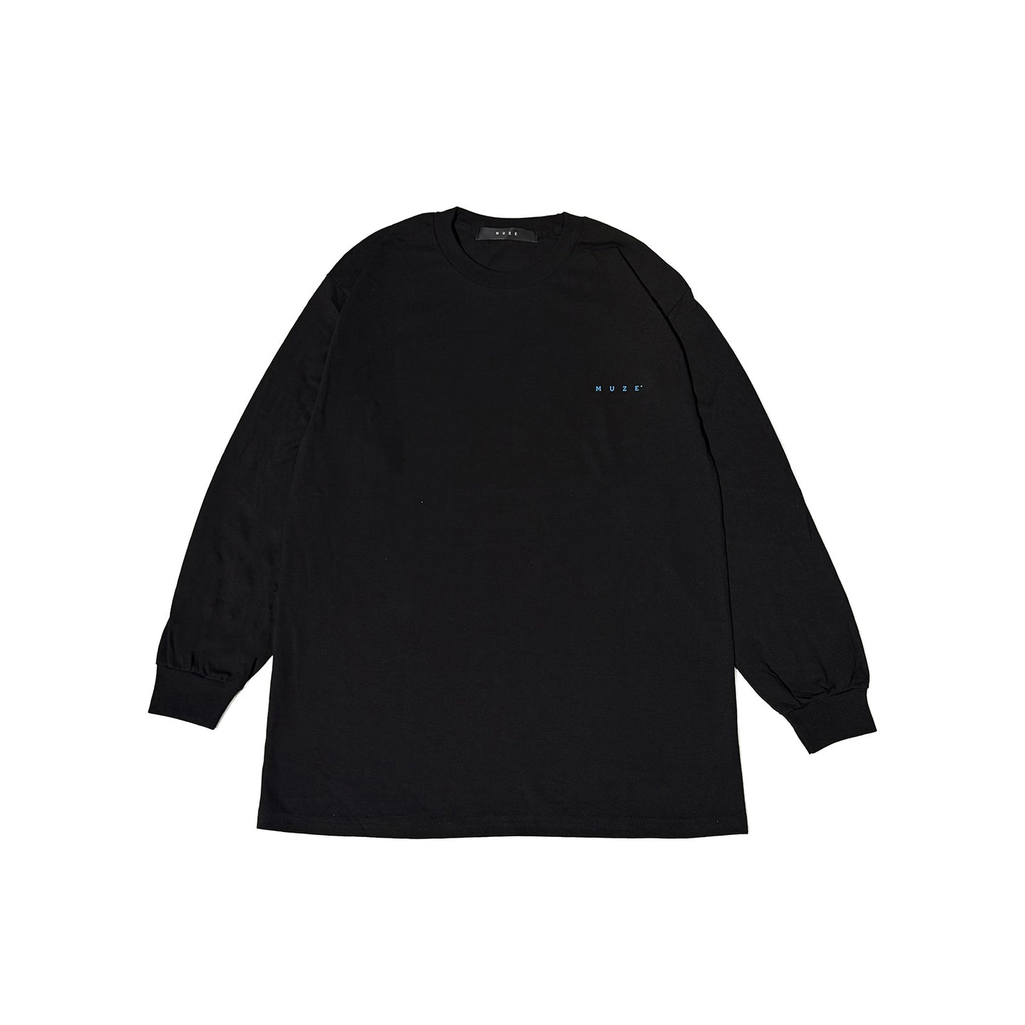 MUZE BLACK LABEL -【EUCLID L/S T-SH(BLACK×TURQUOISE)】ミューズ ユークリッド ロングスリーブ ブラック ターコイズ