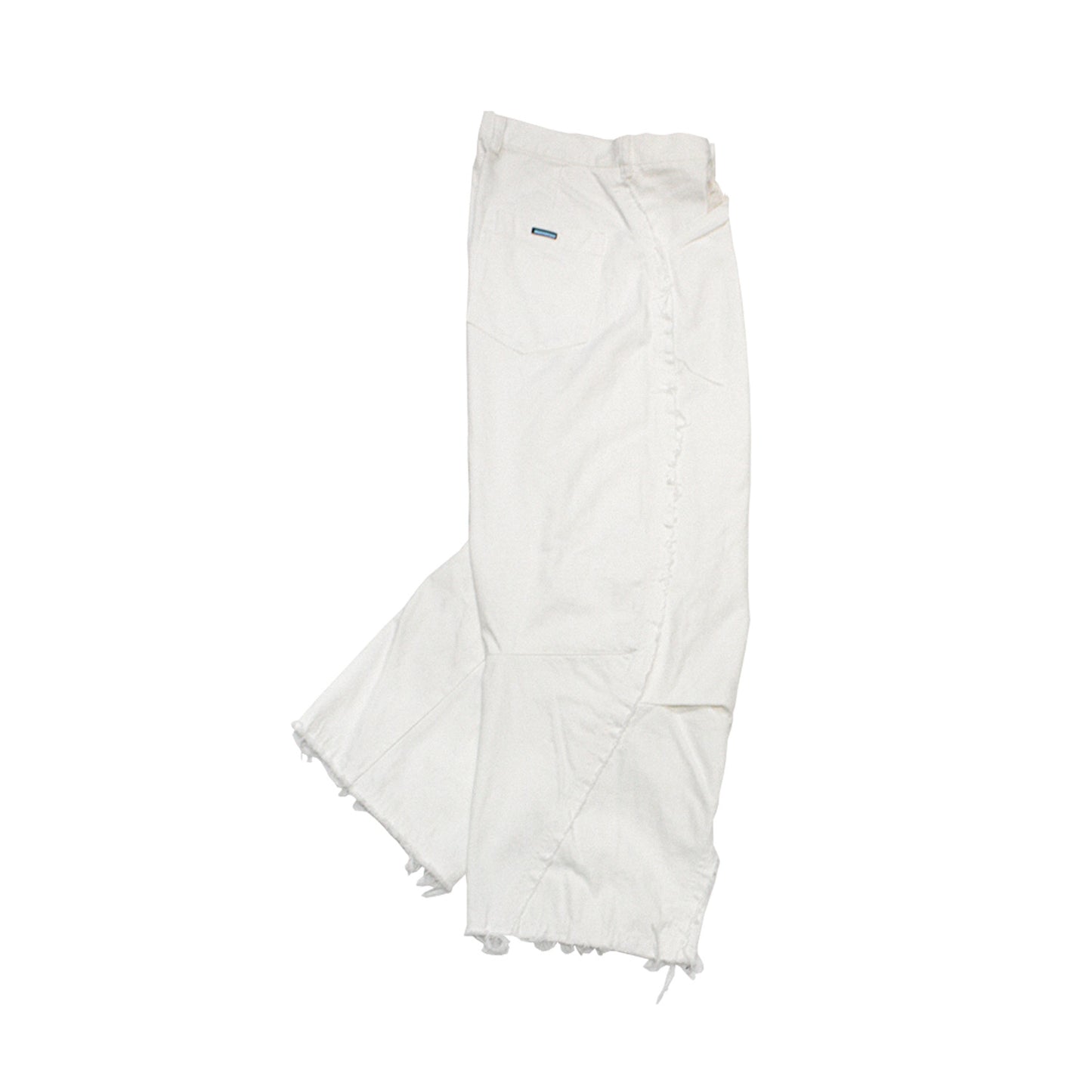 MUZE TURQUOISE LABEL - SWITCHING DENIM CARVE PANTS(WHITE)ミューズ 切り替え デニム パンツ ホワイト