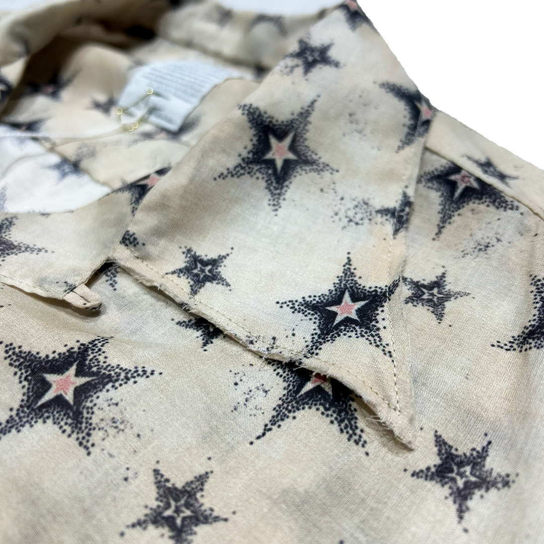 FACCIES -【Twinkle Star textile Detachable sleeves SH(BEIGE)】ファッチーズ スター シャツ デタッチャブル ベージュ