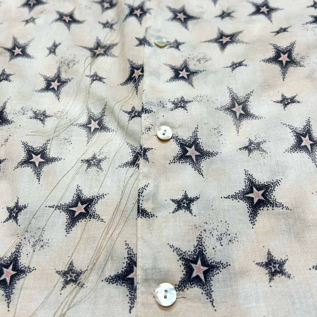 FACCIES -【Twinkle Star textile Detachable sleeves SH(BEIGE)】ファッチーズ スター シャツ デタッチャブル ベージュ
