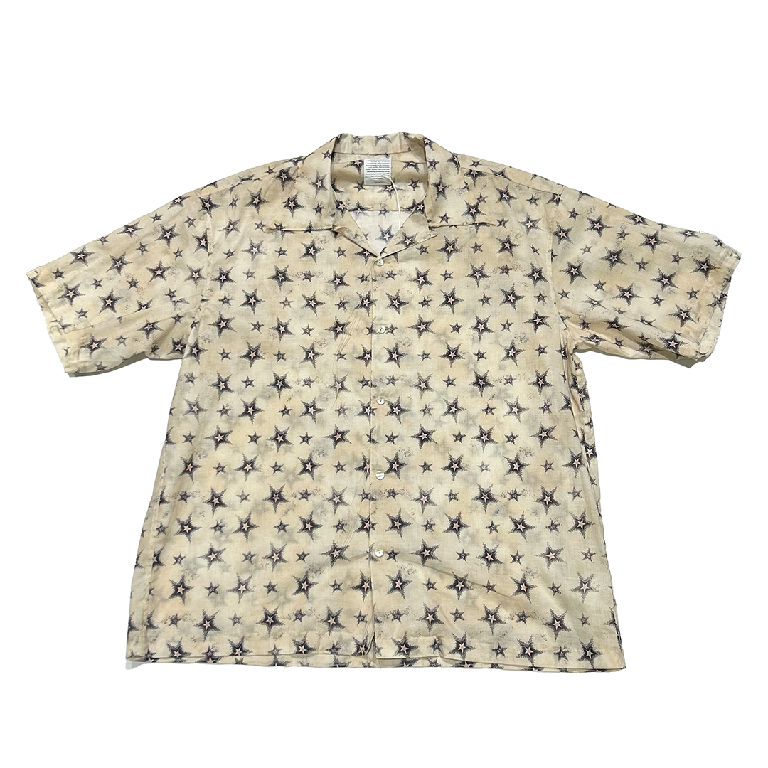 FACCIES -【Twinkle Star textile Detachable sleeves SH(BEIGE)】ファッチーズ スター シャツ デタッチャブル ベージュ