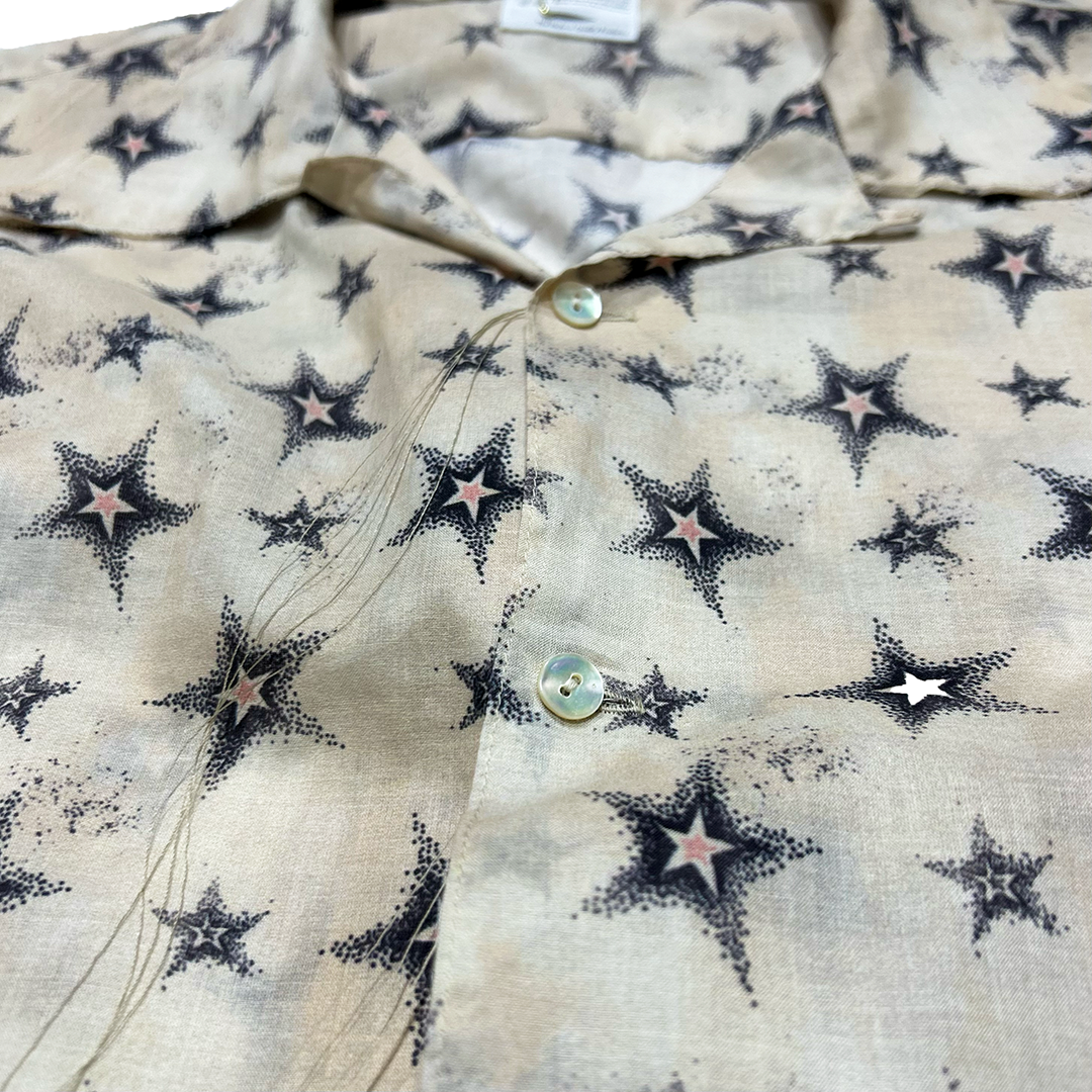 FACCIES -【Twinkle Star textile Detachable sleeves SH(BEIGE)】ファッチーズ スター シャツ デタッチャブル ベージュ