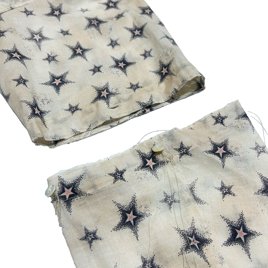 FACCIES -【Twinkle Star textile Detachable sleeves SH(BEIGE)】ファッチーズ スター シャツ デタッチャブル ベージュ