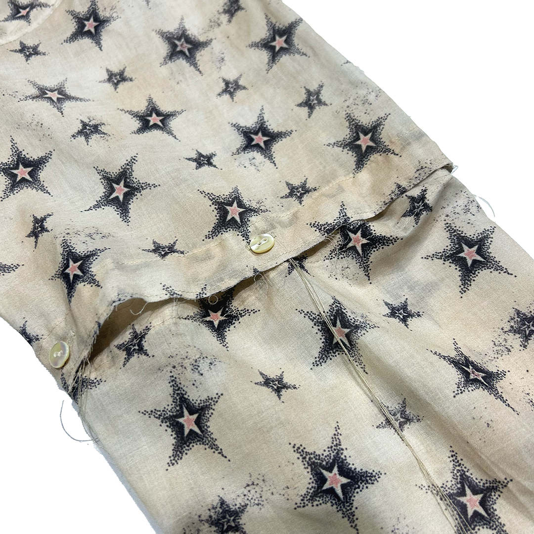 FACCIES -【Twinkle Star textile Detachable sleeves SH(BEIGE)】ファッチーズ スター シャツ デタッチャブル ベージュ