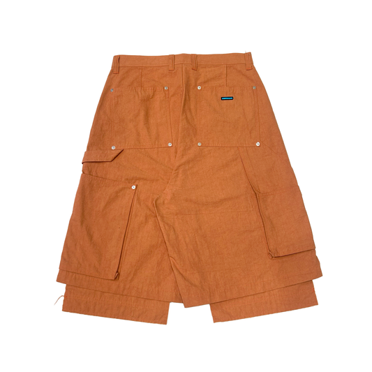 MUZE TURQUOISE LABEL -【CORDURA®︎ WASHER PAINTER SHORTS (ORANGE)】ミューズ コーデュラ ペインター ショーツ オレンジ