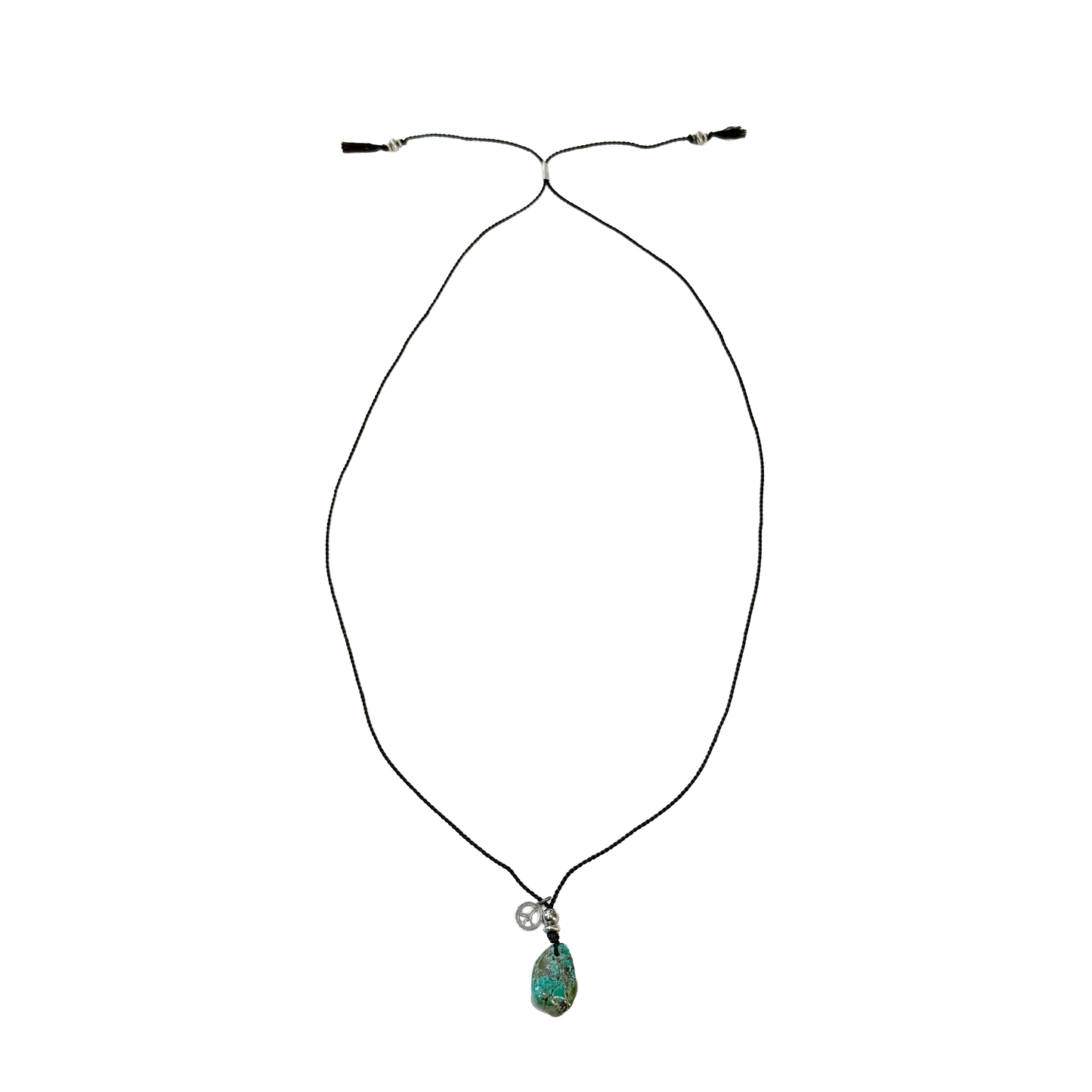 MUZE TURQUOISE LABEL × SunKu -【SILK ROPE TURQUOISE NECKLACE(BLACK)】ミューズ サンク シルク ロープ ターコイズ ネックレス ブラック