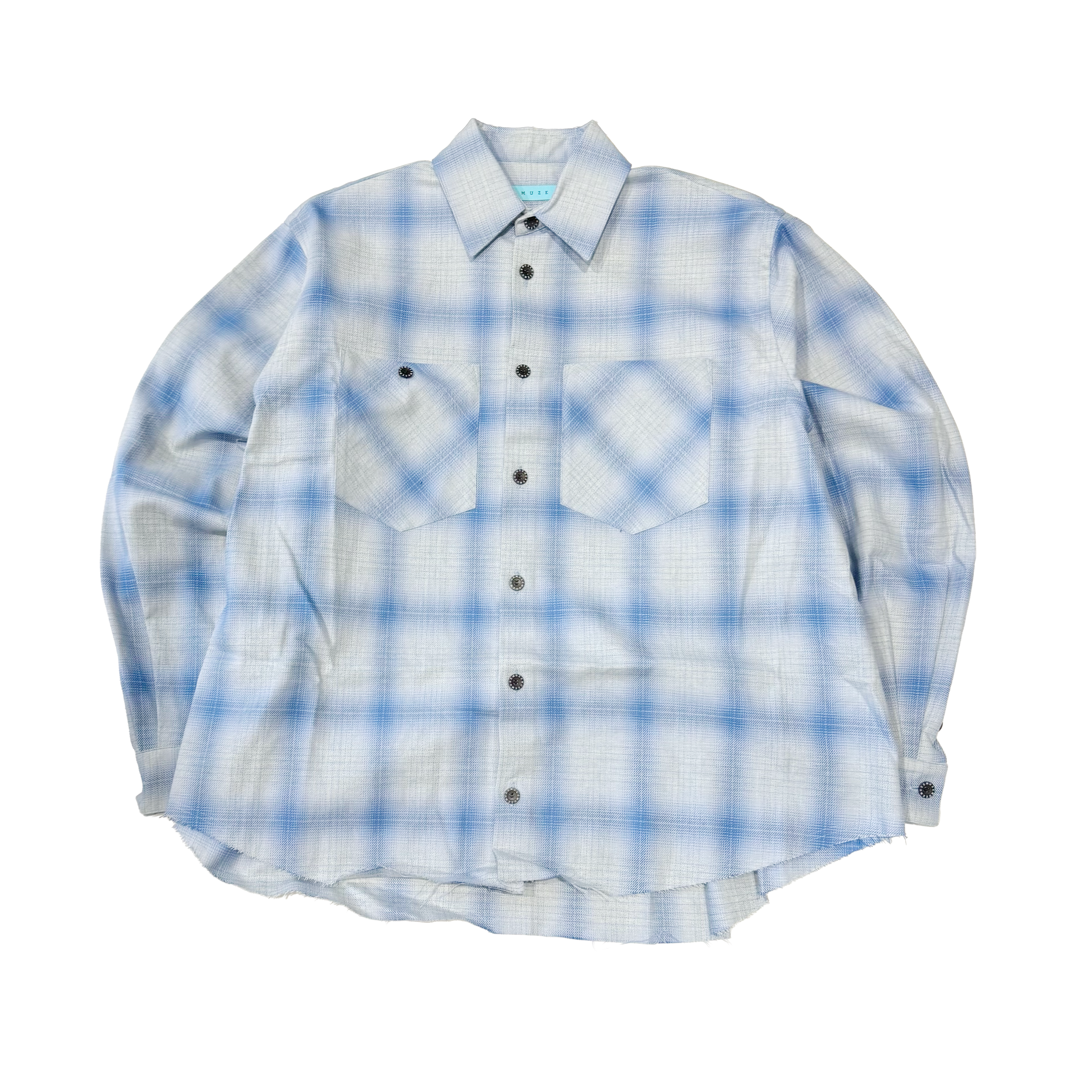MUZE TURQUOISE LABEL - 【INDIGO TWILL CHECK SHIRT(BLUE)】ミューズ