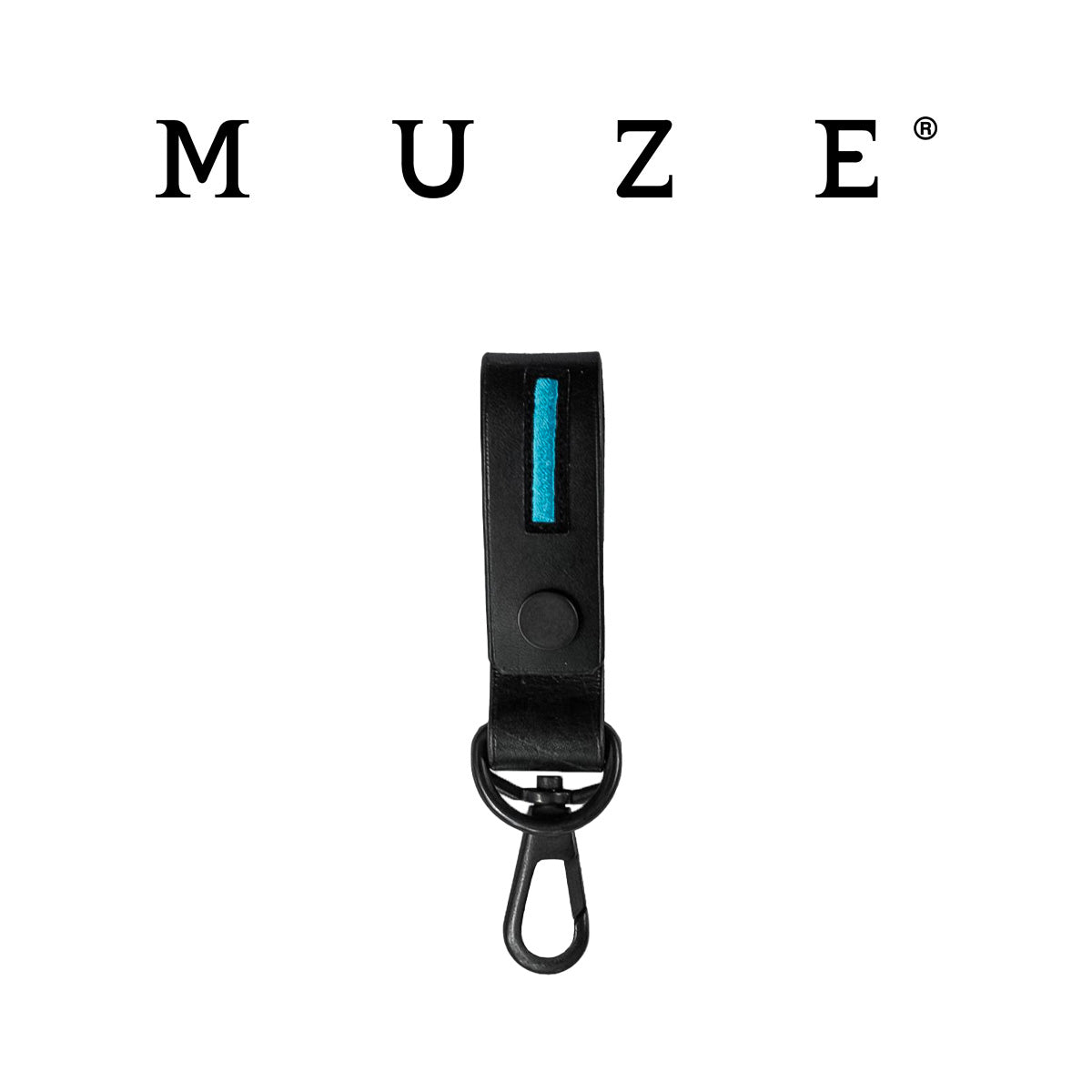 MUZE TURQUOISE LABEL - LEATHER KEYHOLDER(BLACK) ミューズ レザーキーホルダー ブラック