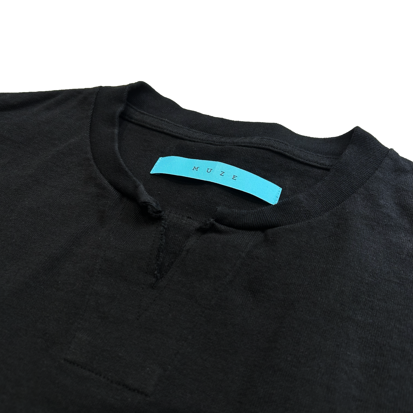 MUZE TURQUOISE LABEL -【DAMAGE SKIPPER TEE (BLACK)】ミューズ ダメージスキッパーTシャツ ブラック