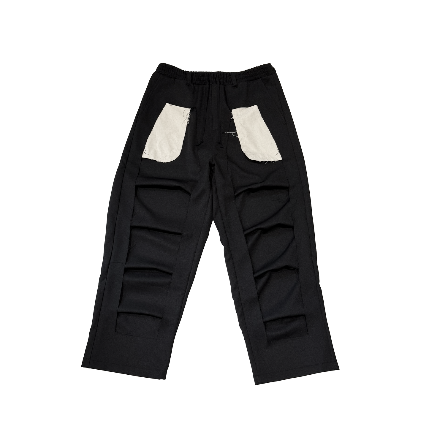 MUZE TURQUOISE LABEL -【TWILL 3D TROUSERS(BLACK×WHITE)】ミューズ ツウィル トラウザー ブラック ホワイト