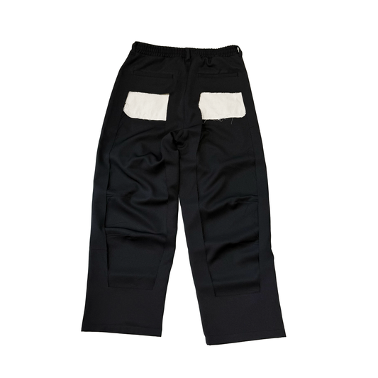 MUZE TURQUOISE LABEL -【TWILL 3D TROUSERS(BLACK×WHITE)】ミューズ ツイル トラウザー ブラック ホワイト