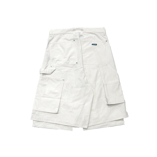 MUZE TURQUOISE LABEL -【CORDURA®︎ WASHER PAINTER SHORTS (WHITE)】ミューズ コーデュラ ペインター ショーツ ホワイト