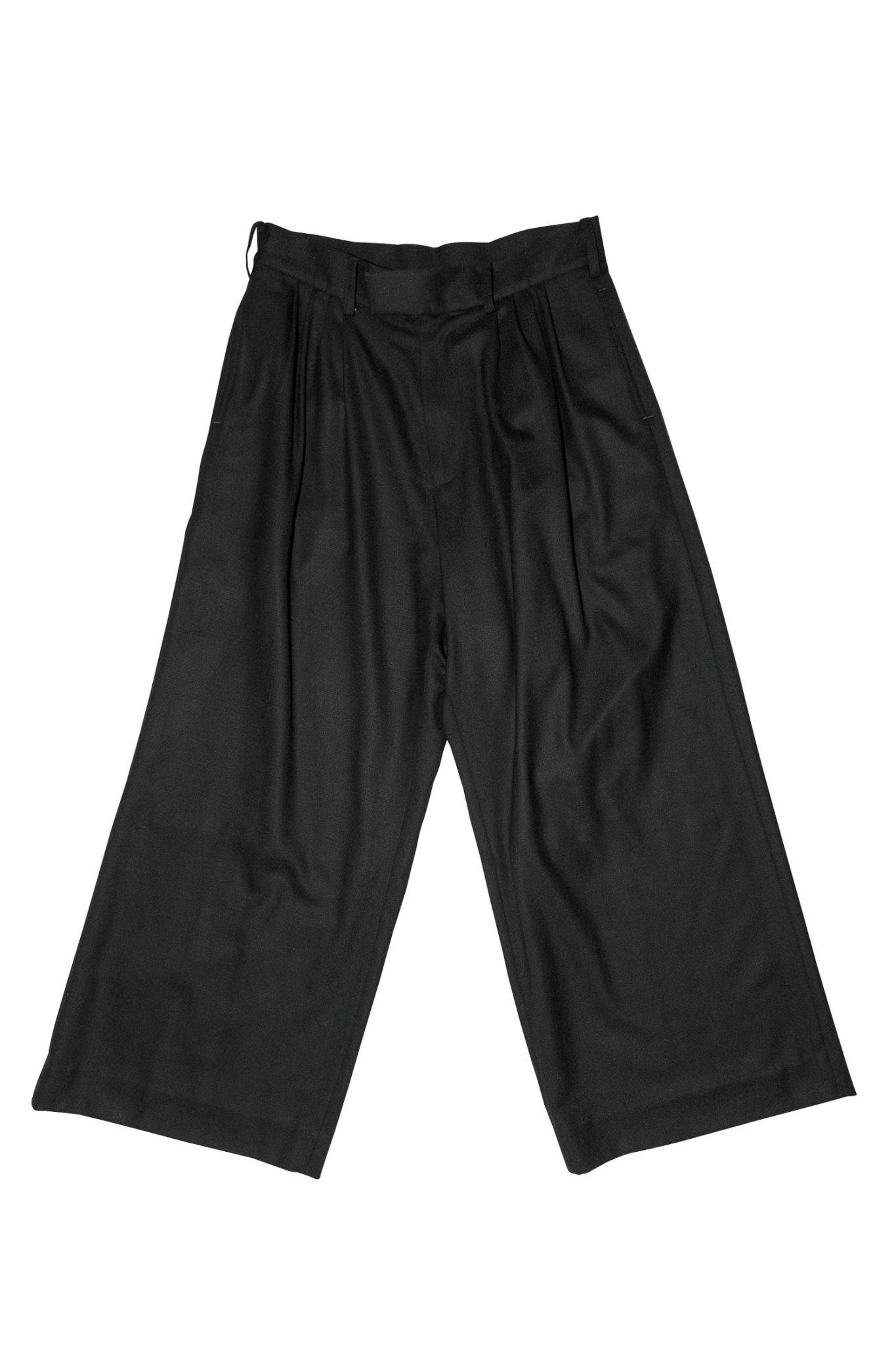 【予約商品 2024年1月お届け予定】el conductorH - 4TUCK WOOL SUPER WIDE TROUSERS(BLACK) コンダクター スラックス 2024年春夏コレクション