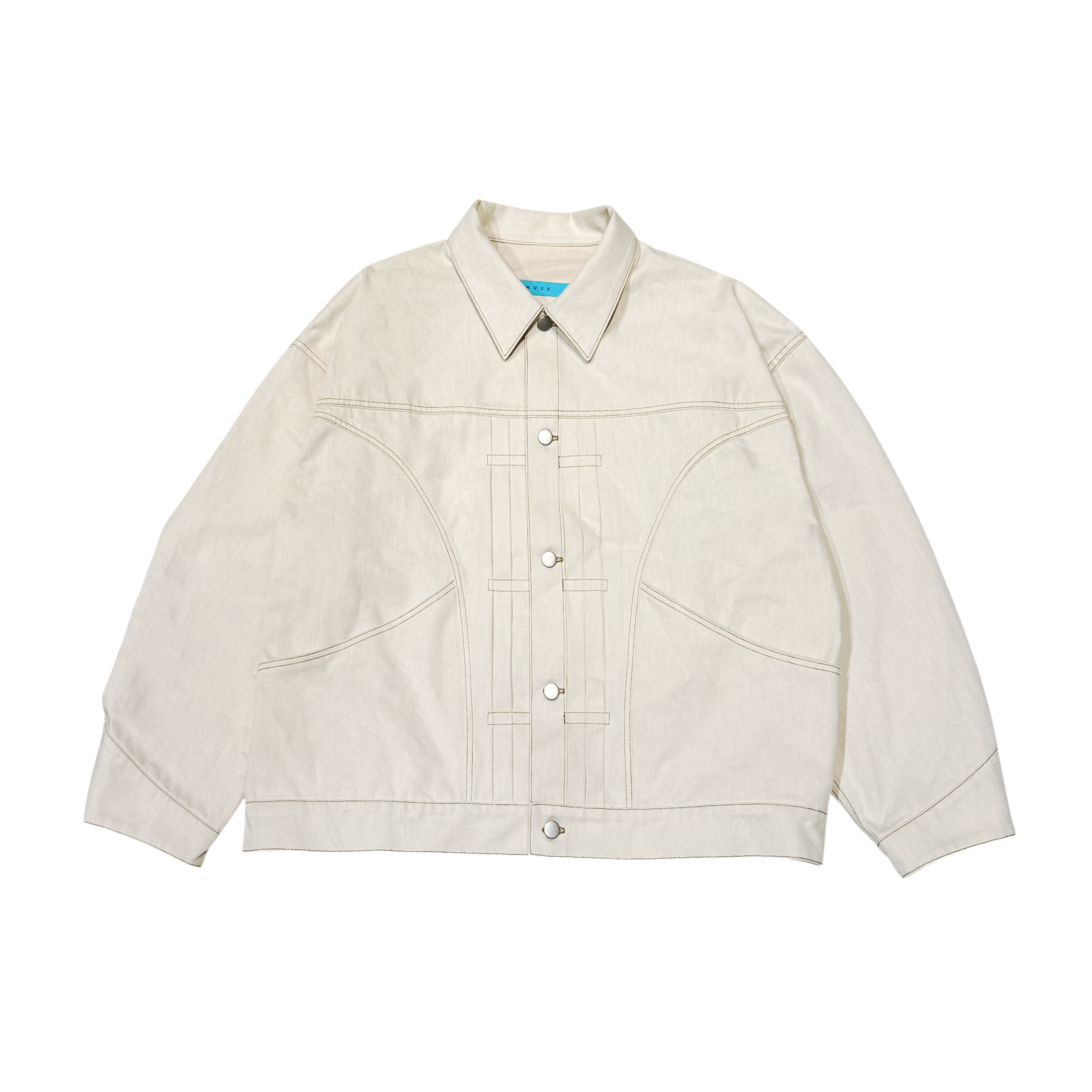 MUZE TURQUOISE LABEL - RIGID DENIM JACKET(WHT)ミューズ リジッド