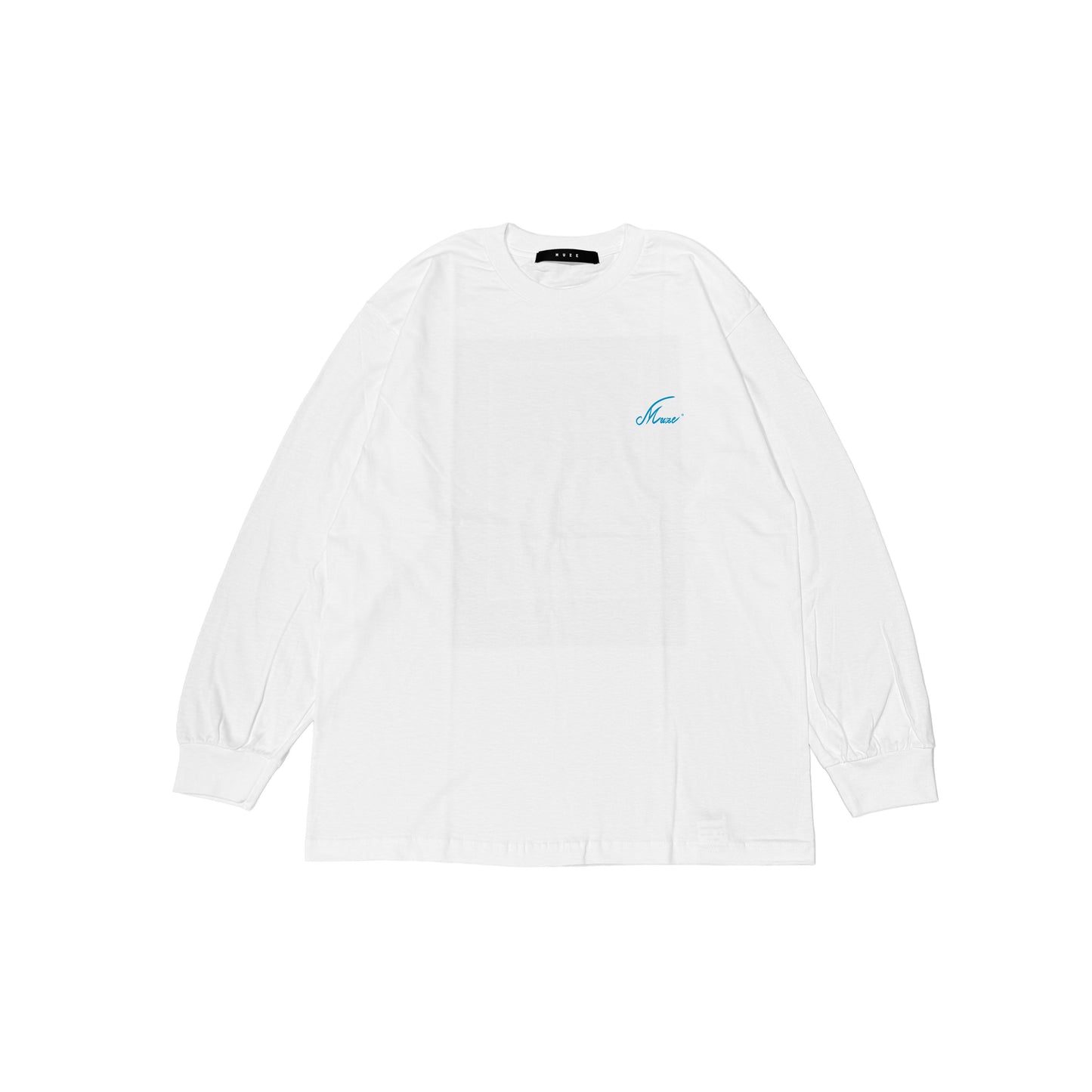 MUZE BLACK LABEL -【PERSONAL L/S T-SH(WHITE×TURQUOISE)】ミューズ パーソナル ロングスリーブ ホワイト ターコイズ