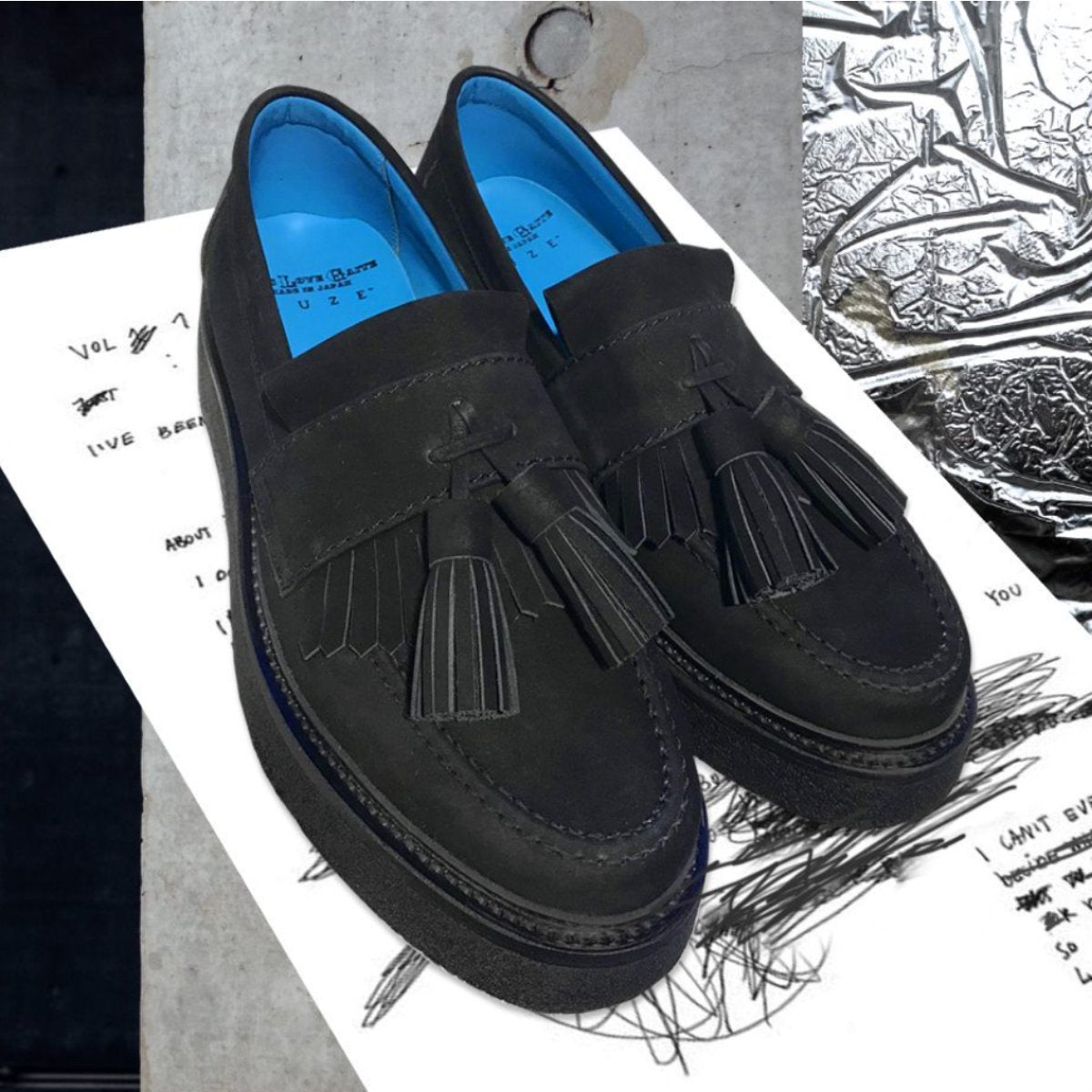 MUZE TURQUOISE LABEL【MUZE × KIDS LOVE GAITE - BIG TASSEL LOAFERS】(BLACK)