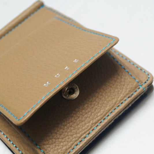 MUZE TURQUOISE LABEL - MUZE LEATHER BILL CLIP WALLET(BEIGE) ミューズ レザー マネークリップ ウォレット ベージュ