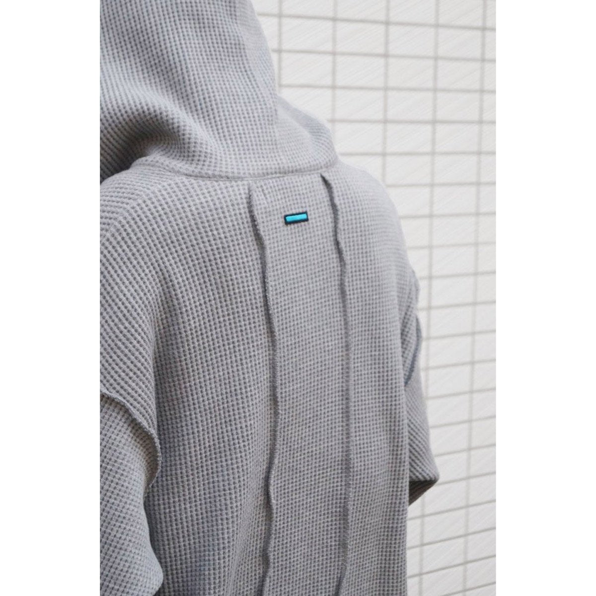 MUZE TURQUOISE LABEL - BIG HOOD WAFFLE W ZIP PARKA (GRAY) ミューズ ビッグフーディー ワッフル ダブルジップ パーカー グレー
