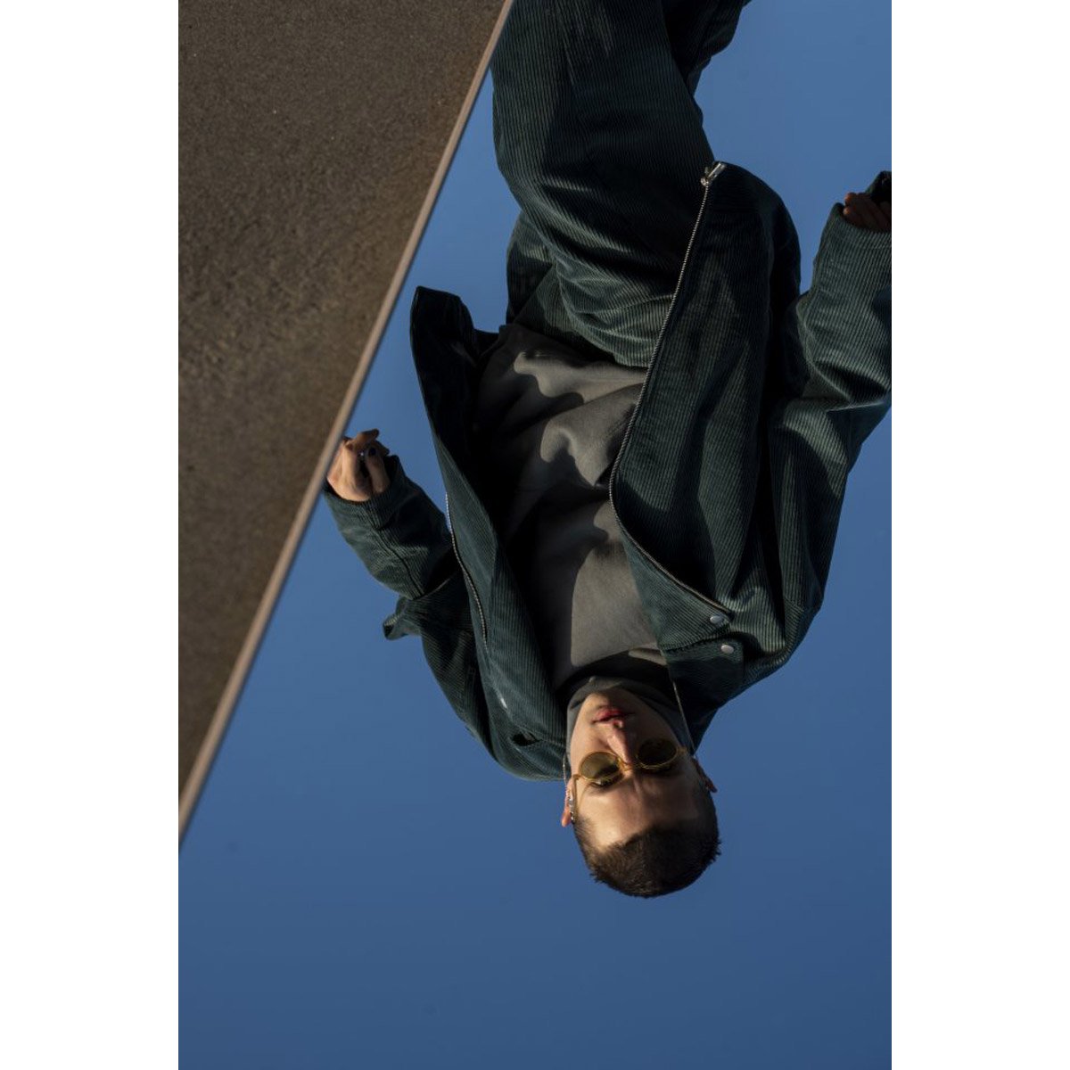 MUZE TURQUOISE LABEL - CORDUROY WIDE SLACKS(ROYAL GREEN) ミューズ コーデュロイワイドスラックス ロイヤルグリーン