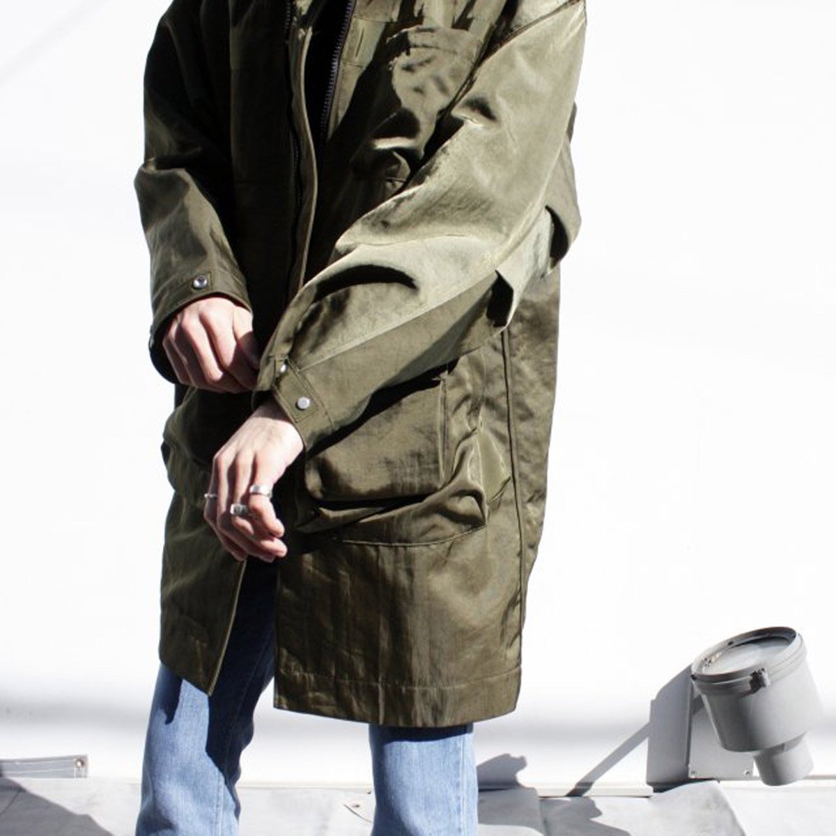 MUZE TURQUOISE LABEL - OVERSIZE MODS COAT (KHAKI) ミューズ オーバーサイズ モッズコート カーキ