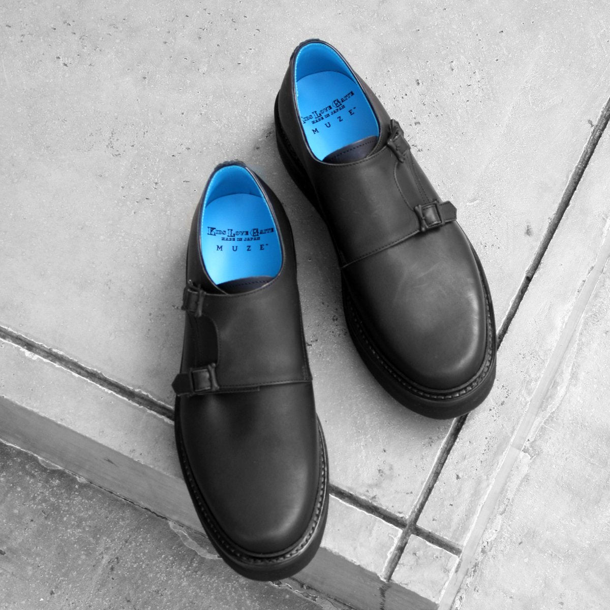 MUZE TURQUOISE LABEL【MUZE×KIDS LOVE GAITE - VIBRAM SOLE DOUBLE MONK STRAP SHOES】
