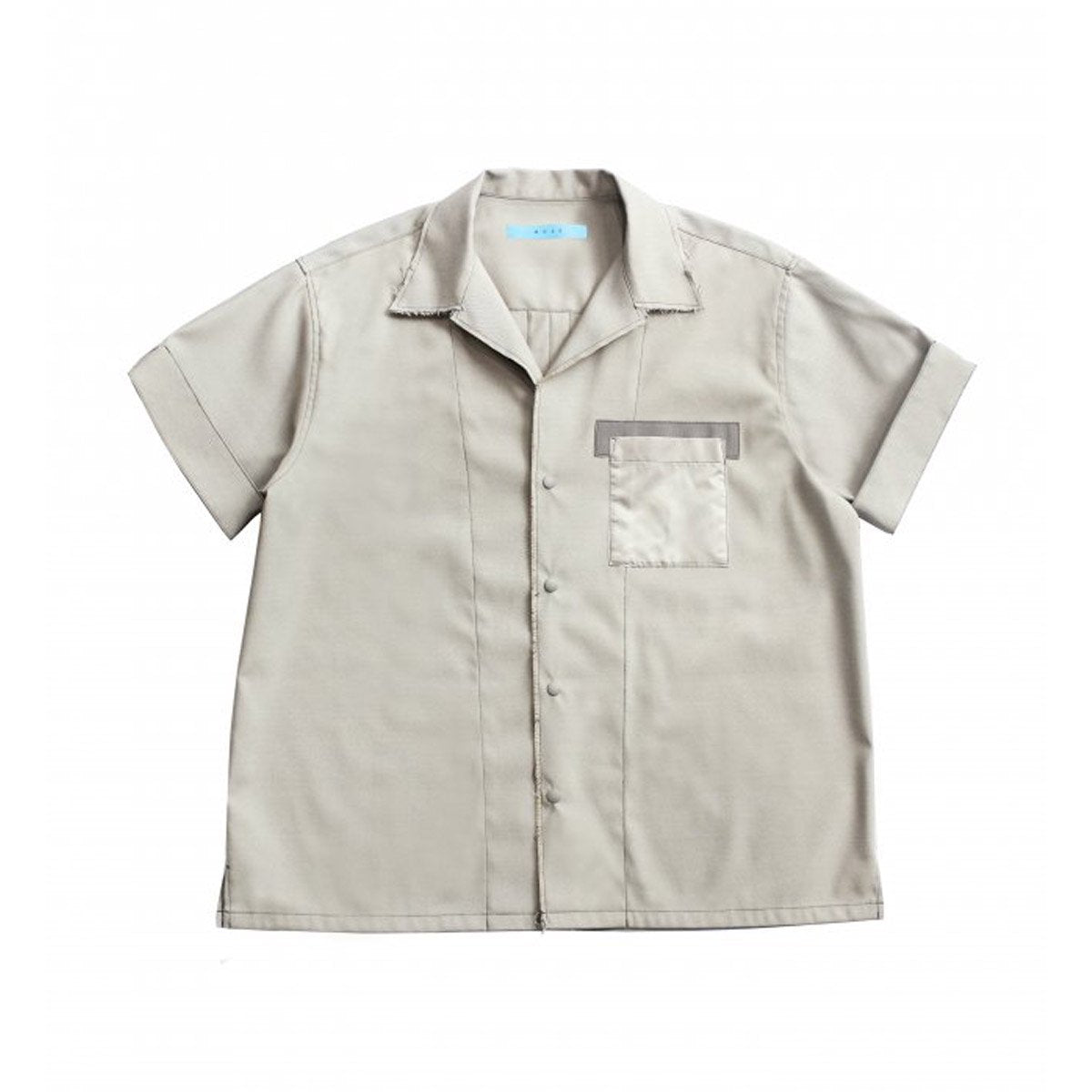 MUZE TURQUOISE LABEL - MULTI SHARK SHORT SLEEVE SHIRT (WHITE-BEIGE) ミューズ マルチ シャーク ショートスリーブシャツ