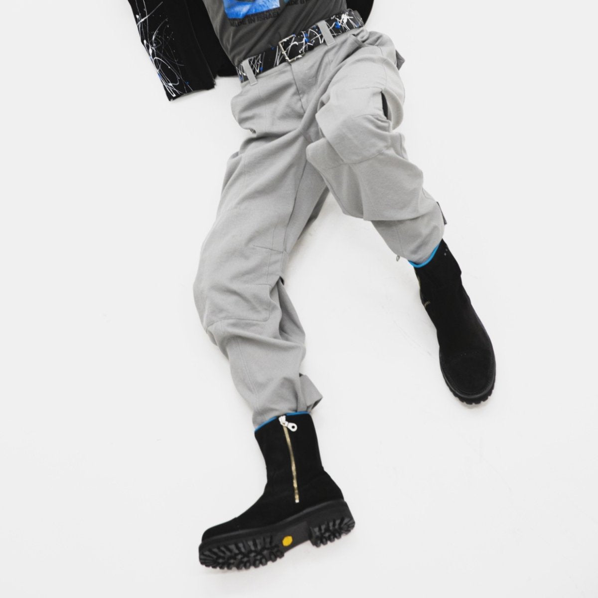 MUZE TURQUOISE LABEL - EVALET WIDE ADJUST PANTS (L.GRAY) ミューズ ターコイズレーベル エバレットワイド アジャストパンツ ライトグレー