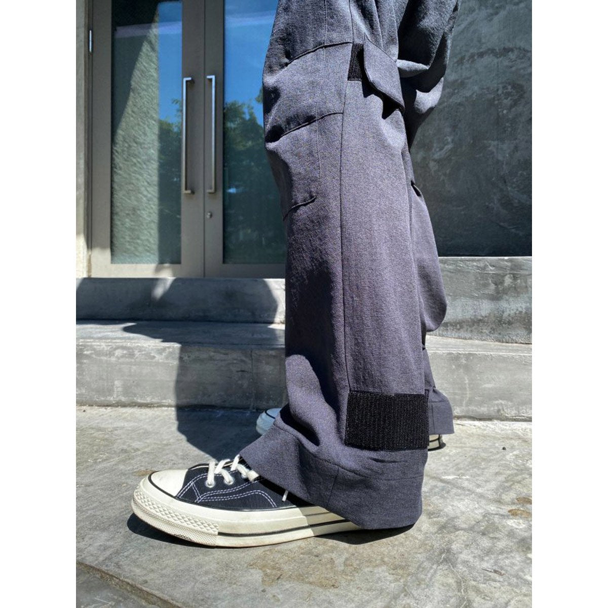 MUZE TURQUOISE LABEL - EVALET WIDE ADJUST PANTS (CHARCOAL) ミューズ エバレットワイド アジャストパンツ チャコール