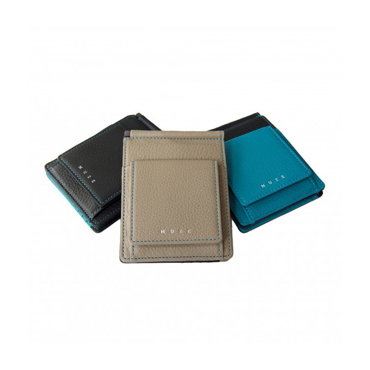 MUZE TURQUOISE LABEL - MUZE LEATHER BILL CLIP WALLET(TURQUOISE) ミューズ レザー マネークリップ ウォレット ターコイズ