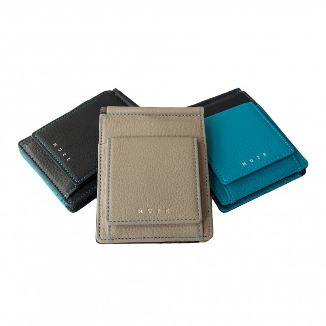 MUZE TURQUOISE LABEL - MUZE LEATHER BILL CLIP WALLET(BLACK) ミューズ レザー マネークリップ ウォレット ブラック